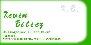 kevin bilicz business card